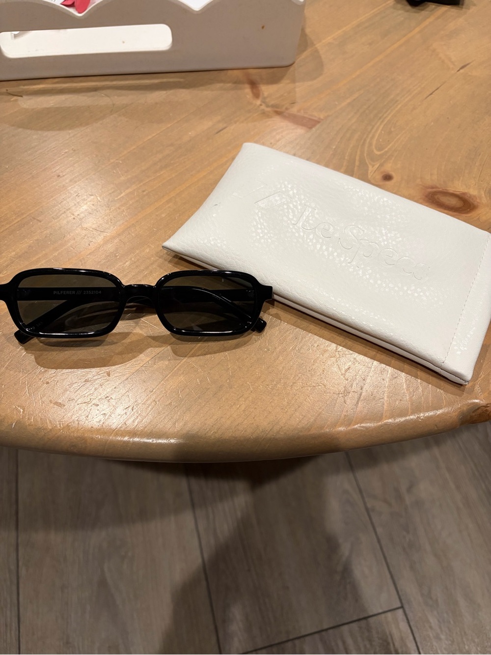 Le Specs Black Rectangle Glasses